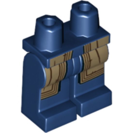 Hips and Legs with SW Mandalorian Dark Tan Robe and Dark Brown Lines Pattern