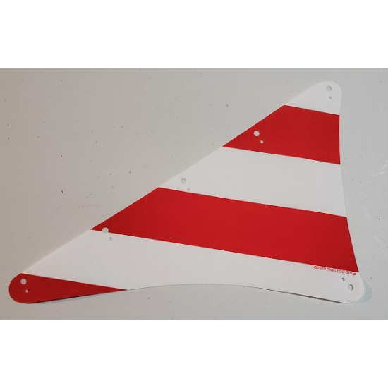 Cloth Sail Triangular Spritsail 16 x 24 with Red Thick Stripes Pattern