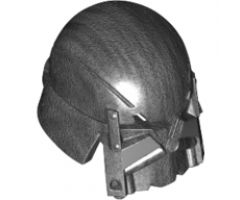 Minifigure, Headgear Helmet SW Knight of Ren with Black Visor and Silver Stripes Pattern