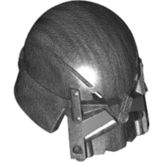 Minifigure, Headgear Helmet SW Knight of Ren with Black Visor and Silver Stripes Pattern