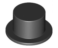 Minifigure, Headgear Hat, Top Hat