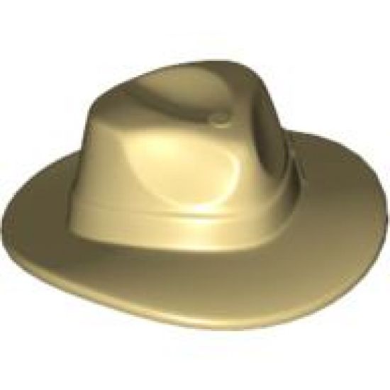 Minifigure, Headgear Hat, Wide Brim Outback Style (Fedora)