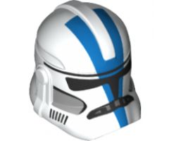 Minifigure, Headgear Helmet SW Clone Trooper with Blue and Gray 501st Legion Pattern