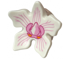 Minifigure, Headgear Hood with 5 Large Petals and Bright Pink and Dark Pink Orchid Flower Pattern