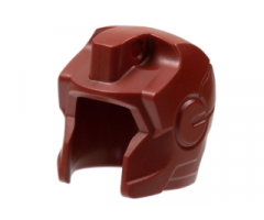 Minifigure, Headgear Helmet Space with Open Face and Large Top Hinge, with Straight Cheeks (Iron Man)