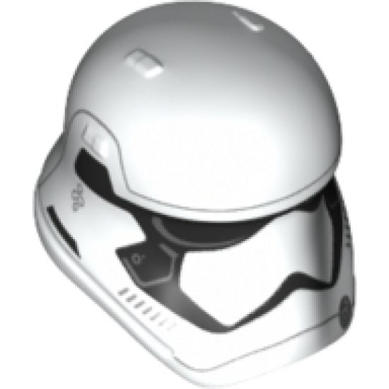 Minifigure, Headgear Helmet SW Stormtrooper Ep. 8 Pointed Mouth Pattern