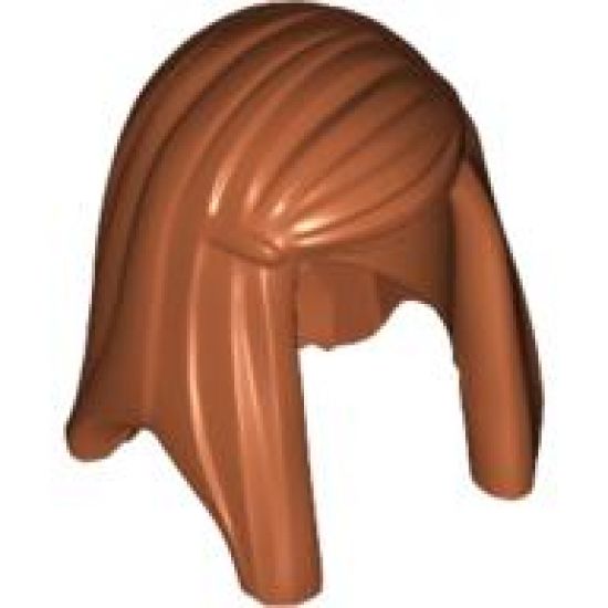 Minifigure, Hair Female Long Straight with Left Side Part