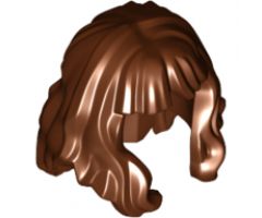 Minifigure, Hair Mid-Length and Wavy with Bangs