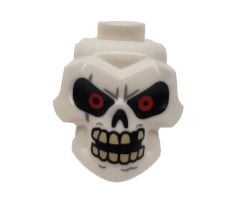 Minifigure, Head, Modified Skull with Red Eyes, Open Mouth and Missing Tooth Pattern