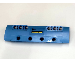 Technic, Panel Curved 11 x 3 with 10 Pin Holes through Panel Surface with 3 Yellow Bars and Black Fade Pattern Side A (Sticker) - Set 42066
