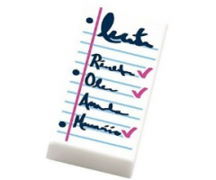 Tile 1 x 2 with Notepad with List and Check Marks Pattern (Undetermined Type)