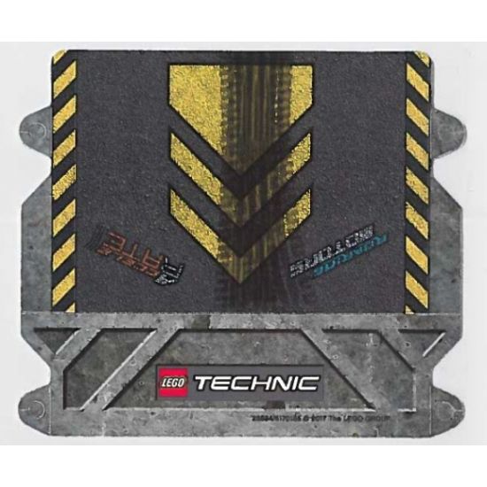 Paper Cardboard Ramp with Yellow Curbs and Chevrons Pattern for Set 42058 - (28884/6170185)