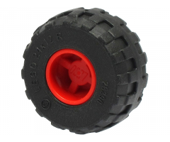 Wheel & Tire Assembly 11mm D. x 12mm, Hole Notched for Wheels Holder Pin with Black Tire 24 x 12 R Balloon (6014b / 56890)