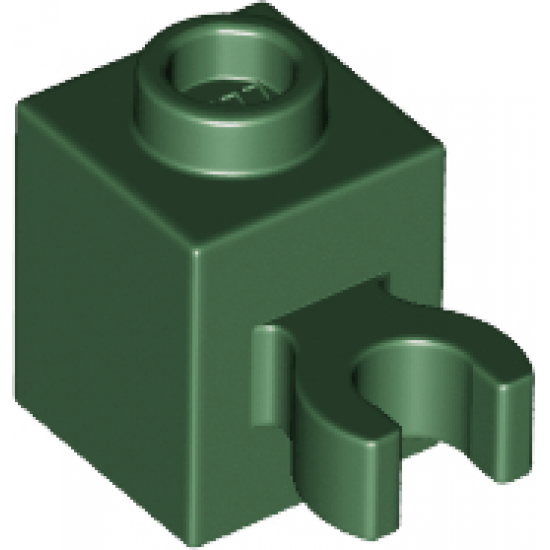 Brick, Modified 1 x 1 with Open O Clip (Vertical Grip) - Hollow Stud