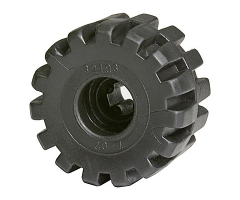 Wheel Full Rubber Flat with Axle Hole