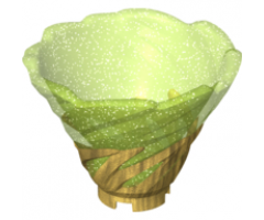 Tornado Spiral with Molded Glitter Trans-Bright Green Top Pattern