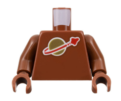 Torso Space Classic Moon with Light Gold Outline Pattern / Reddish Brown Arms / Reddish Brown Hands
