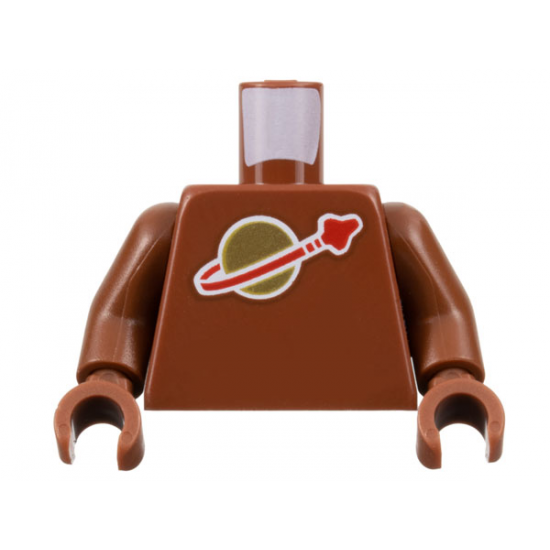Torso Space Classic Moon with Light Gold Outline Pattern / Reddish Brown Arms / Reddish Brown Hands