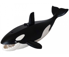 Whale / Orca with Molded White Spots and Printed Eyes Pattern