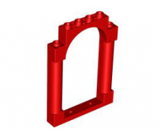 Door, Frame 1 x 6 x 7 Rounded Pillars with Top Arch and Notches