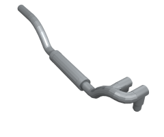 Vehicle Exhaust Pipe Twin Inlet 11L Right