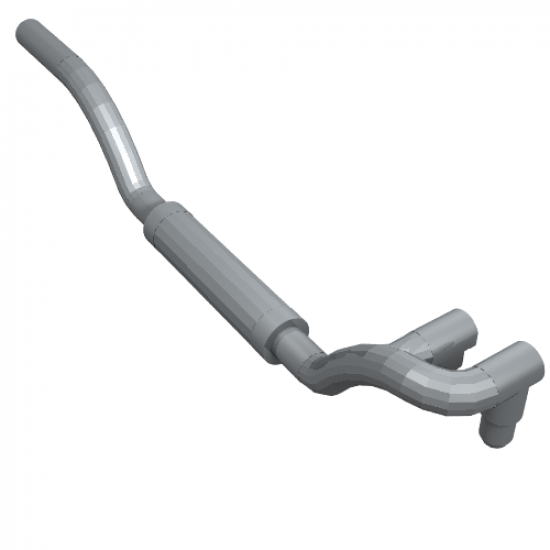 Vehicle Exhaust Pipe Twin Inlet 11L Right