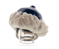 Minifigure, Headgear Hat with White Fur Lining Pattern