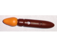 Minifigure, Utensil Paint Brush with Molded Orange Bristles Pattern