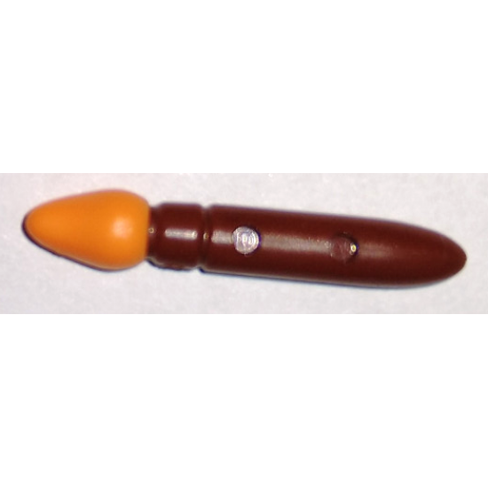 Minifigure, Utensil Paint Brush with Molded Orange Bristles Pattern