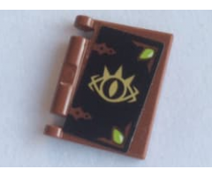 Minifigure, Utensil Book Cover with Gold Goblin King Eye on Black Background Pattern (Sticker) - Set 41188