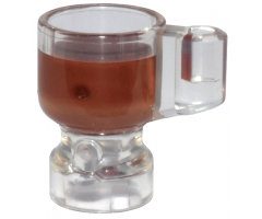 Minifigure, Utensil Stein / Cup with Molded Reddish Brown Drink Pattern