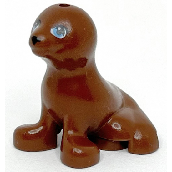 Seal, Friends with Black Nose and Eyelashes, Medium Blue Eyes Pattern