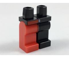 Hips and 1 Black Left Leg, 1 Red Right Leg with Red Right Side Belt Pattern