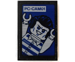 Tile 2 x 3 with Screen with 'PC-CAM01' and Jail Prisoner Minifigure Pattern (Sticker) - Set 60210