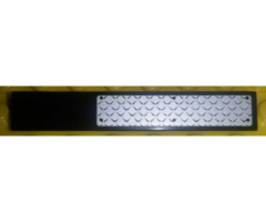 Tile 1 x 6 with Silver Tread Plate and 6 Rivets Pattern - End Placement (Sticker) - Set 7906