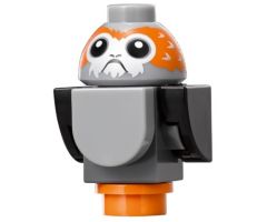 Porg, Star Wars with Black Wings and Tail, V-Shaped between Eyes - Brick Built