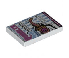 Tile 2 x 3 with The Quibbler Newspaper Pattern