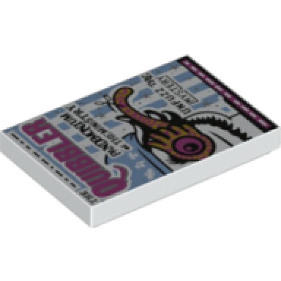 Tile 2 x 3 with The Quibbler Newspaper Pattern