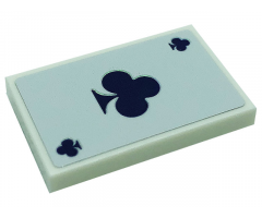 Tile 2 x 3 with Playing Card Ace of Clubs Pattern (Sticker) - Set 41685
