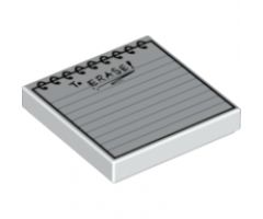 Tile 2 x 2 with Spiral Ruled Notepad with 'To ERASE!' Note Pattern