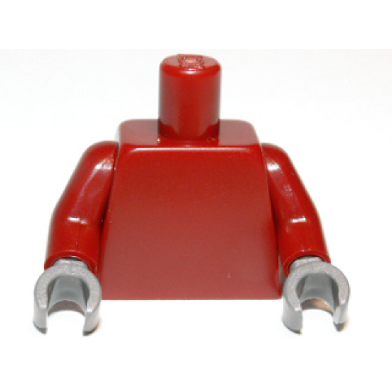 Torso Plain / Dark Red Arms / Dark Bluish Gray Hands