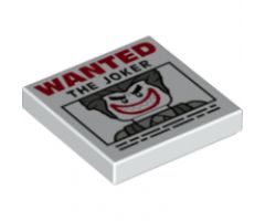 Tile 2 x 2 with 'WANTED THE JOKER' Poster Pattern