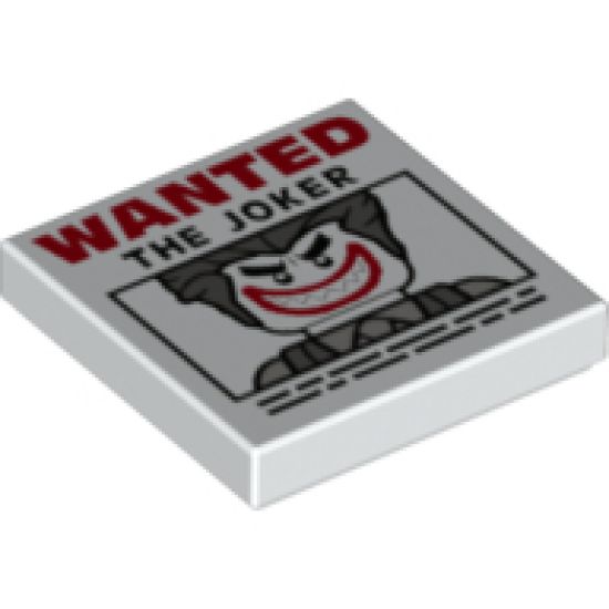 Tile 2 x 2 with 'WANTED THE JOKER' Poster Pattern