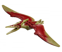 Dinosaur Pteranodon with 4 Studs with Dark Red Back and Small Oval Nostrils