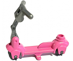 Kick Scooter with Dark Bluish Gray Wheels, Flat Silver Steering Link, and Flat Silver Handlebars (36273 / 3464 / 30377 / 30031)