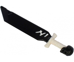 Minifigure, Weapon Sword with Skull Pommel with Molded White Hilt (Ninjago Shadow Blade of Deliverance)