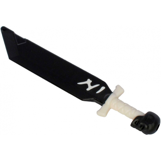 Minifigure, Weapon Sword with Skull Pommel with Molded White Hilt (Ninjago Shadow Blade of Deliverance)