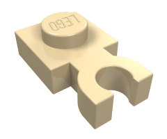 Plate, Modified 1 x 1 with U Clip Thick (Vertical Grip)