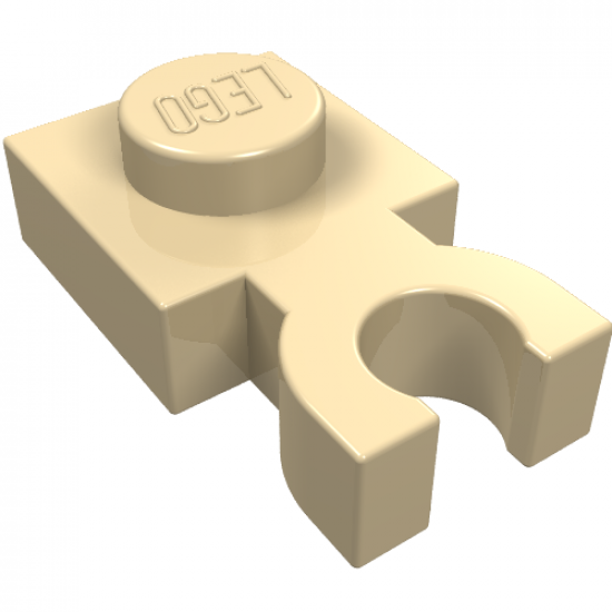 Plate, Modified 1 x 1 with U Clip Thick (Vertical Grip)
