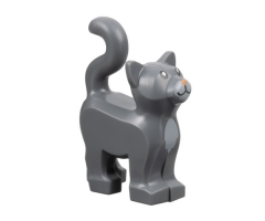 Cat, Standing with Black Eyes, Nougat Nose, Light Bluish Gray Muzzle and Chest Pattern